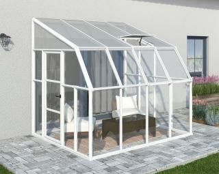 Ogrody zimowe z białym stelażem Sun Room Palram - Canopia 2,58 x 2,6 m białe