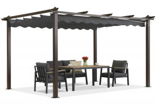 Pergola tarasowa Barbados 3x4 m Garden Point woodlike-antracyt