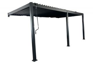 Pergola tarasowa przyścienna Lagos 3x6 Garden Point antracyt