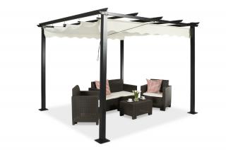 Pergola tarasowa wolnostojąca Teneryfa 3 x 3m kremowa Garden Point