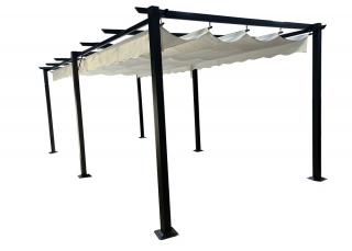 Pergola tarasowa wolnostojąca Teneryfa 3x6 m kremowa