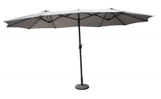 Podwójny parasol ogrodowy Merida 2,7 x 4,5 m szary Garden Point