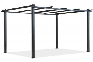 Stelaż do metalowej pergoli tarasowej Barbados 3x3 m antracyt Garden Point