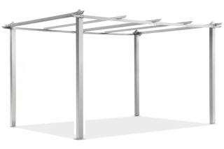 Stelaż do metalowej pergoli tarasowej Barbados 3x4 m biały Garden Point