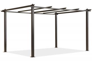 Stelaż do metalowej pergoli tarasowej Barbados 3x4 m woodlike Garden Point