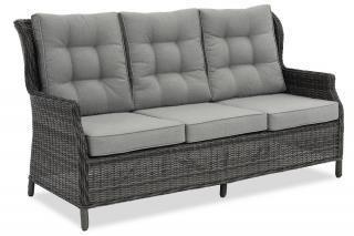 Trzyosobowa sofa z technorattanu Malaga antracyt Garden Point