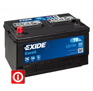 Akumulator 78Ah 850A L+ EXIDE EB788