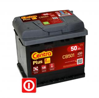Akumulator Centra Plus 50Ah 450A L+ CB501