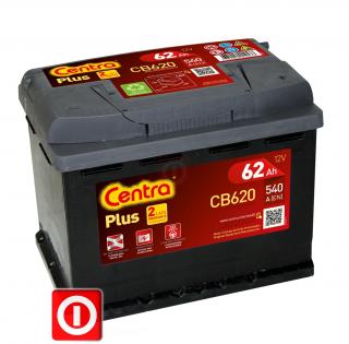 Akumulator Centra Plus 62Ah 540A CB620