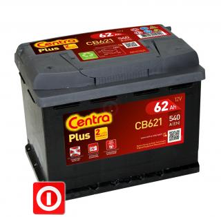 Akumulator Centra Plus 62Ah 540A L+ CB621