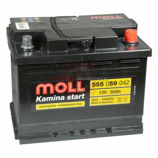 Akumulator Moll 55Ah 420A Kamina