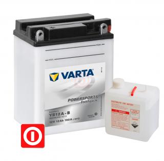 Akumulator Varta + kwas YB12A-B 12Ah 160A