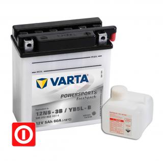 Akumulator Varta + kwas YB5L-B 12V 5Ah 60A