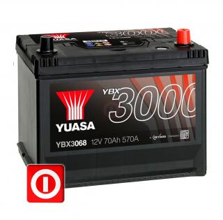 Akumulator YUASA 70 Ah 570A P+ Z PROGIEM YBX3068