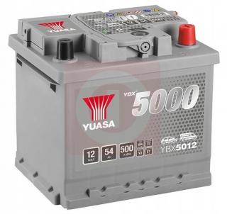 Akumulator YUASA SILVER 54Ah 500A P+ YBX5012