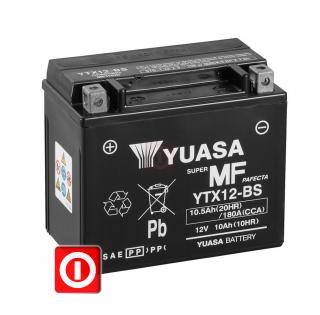 AKUMULATOR YUASA YTX12-BS 12V 10.5AH 180A