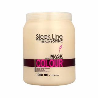 Stapiz Maska Sleek Line z jedwabiem do włosów farbowanych 1000ml