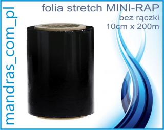 Folia stretch MINI-RAP 10cm CZARNA