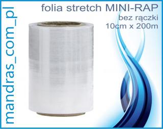 Folia stretch MINI-RAP 10cm TRANSPARENT