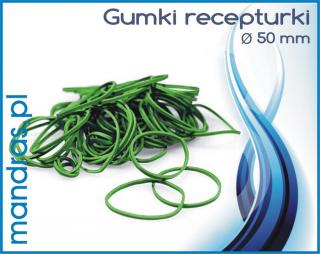 Gumki recepturki 50mm zielone [50szt.]