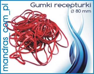 Gumki recepturki 80mm czerwone [1kg]