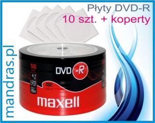 Płyty DVD-R MAXELL [10szt.+koperty]