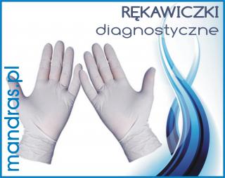 Rękawiczki diagnostyczne LATEKSOWE pudrowane L [100szt.]
