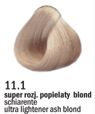 Allwaves Cream Color farba do włosów, koloryzacja trwała, 100 ml Kolor: 11.1 super rozjaśniacz popielaty blond