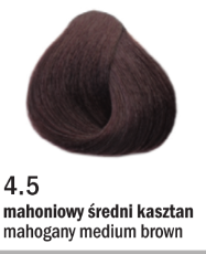 Allwaves Cream Color farba do włosów, koloryzacja trwała, 100 ml Kolor: 4.5 mahoniowy średni kasztan