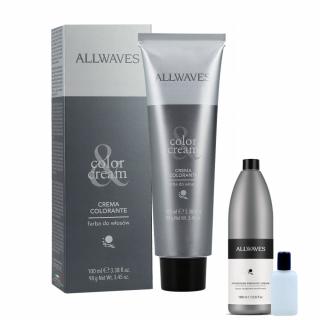 Allwaves Cream Color zestaw do farbowania farba do włosów 100 ml + utleniacz 150 ml