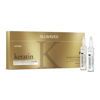 Allwaves Keratin Ampułki serum do włosów z keratyną, 12x10ml
