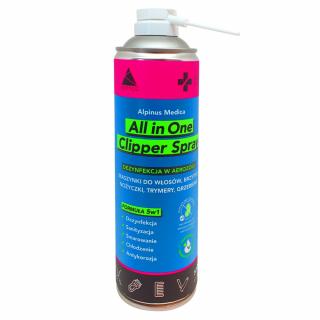 ALPINUS Clipper Spray do dezynfekcji narzędzi fryzjerskich areozol dla barbera 500ml