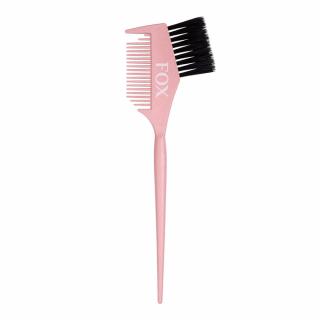 FOX Pędzelek z grzebieniem do koloryzacji, nakładania farby Wheat Straw Pink Różowy