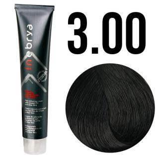 Inebrya farba do włosów, koloryzacja trwała, 100 ml Kolor: 3/00 ciemny brąz intensywny