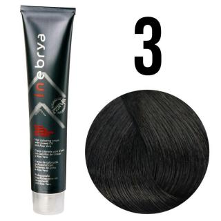 Inebrya farba do włosów, koloryzacja trwała, 100 ml Kolor: 3 ciemny brąz czysty