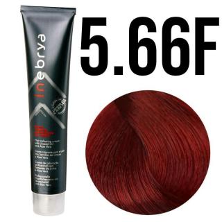 Inebrya farba do włosów, koloryzacja trwała, 100 ml Kolor: 5/66 jasny brąz intensywna czerwień