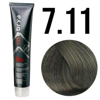 Inebrya farba do włosów, koloryzacja trwała, 100 ml Kolor: 7/11 średni blond intensywny popielaty