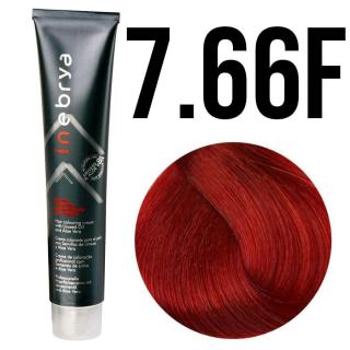 Inebrya farba do włosów, koloryzacja trwała, 100 ml Kolor: 7/66 średni blond intensywna czerwień