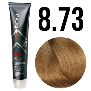 Inebrya farba do włosów, koloryzacja trwała, 100 ml Kolor: 8/73 jasny blond złoty brąz