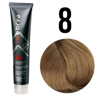 Inebrya farba do włosów, koloryzacja trwała, 100 ml Kolor: 8 jasny blond czysty