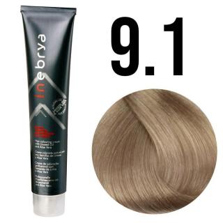 Inebrya farba do włosów, koloryzacja trwała, 100 ml Kolor: 9/1 bardzo jasny blond popielaty