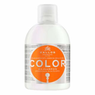 Kallos Color Szampon do włosów farbowanych i łamiących się z olejem lnianym, 1000ml