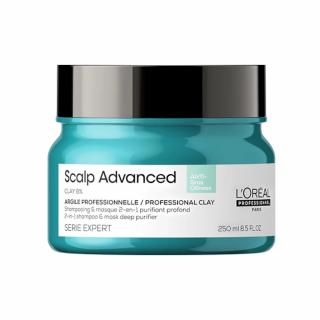 L'oreal Professionnel Scalp Advanced Anti-Oiliness Oczyszczająca maska z glinką 2w1 do przetłuszczającej skóry głowy, 250ml