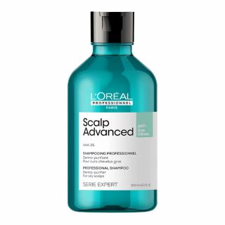 Loreal Professionnel Scalp Advanced Anti-Oiliness Oczyszczający szampon do przetłuszczającej skóry głowy, 300ml