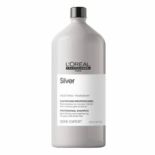 Loreal Professionnel Silver szampon do włosów siwych, białych lub bardzo jasnych blond włosów, neutralizujący żółte odcienie, 1500ml