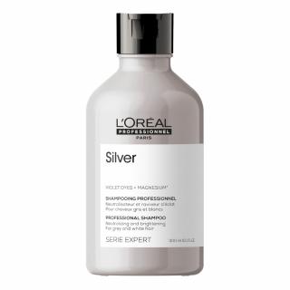 Loreal Professionnel Silver szampon do włosów siwych, białych lub bardzo jasnych blond włosów, neutralizujący żółte odcienie, 300ml