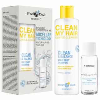 Montibello Zestaw Smart Touch Clean My Hair Micelarny szampon do włosów 300ml + płyn micelarny do twarzy 30ml