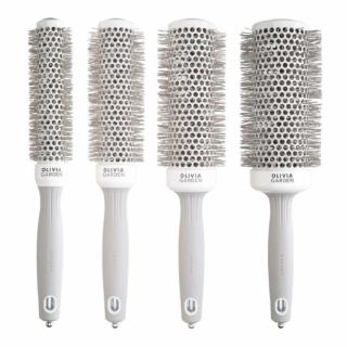 Olivia Garden Expert Blowout Speed XL White  Grey Zestaw szczotek do modelowania włosów z wydłużonym korpusem, 25-55mm