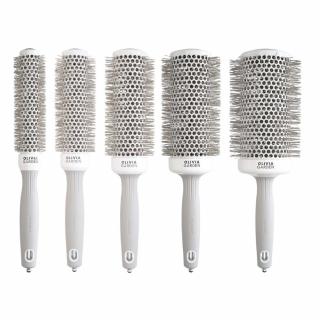 Olivia Garden Expert Blowout Speed XL White  Grey Zestaw szczotek do modelowania włosów z wydłużonym korpusem, 25-65mm