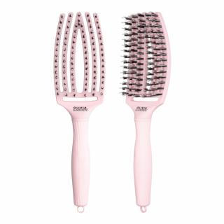 Olivia Garden Fingerbrush Pink Pastel, szczotka z włosiem z dzika, Medium